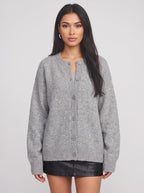 Ribketta Button Front Cardigan – Soft Knit Women Ribbed Cuffs V-Neck Casual Loungewear Knitwear