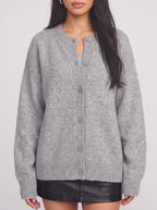 Ribketta Button Front Cardigan – Soft Knit Women Ribbed Cuffs V-Neck Casual Loungewear Knitwear
