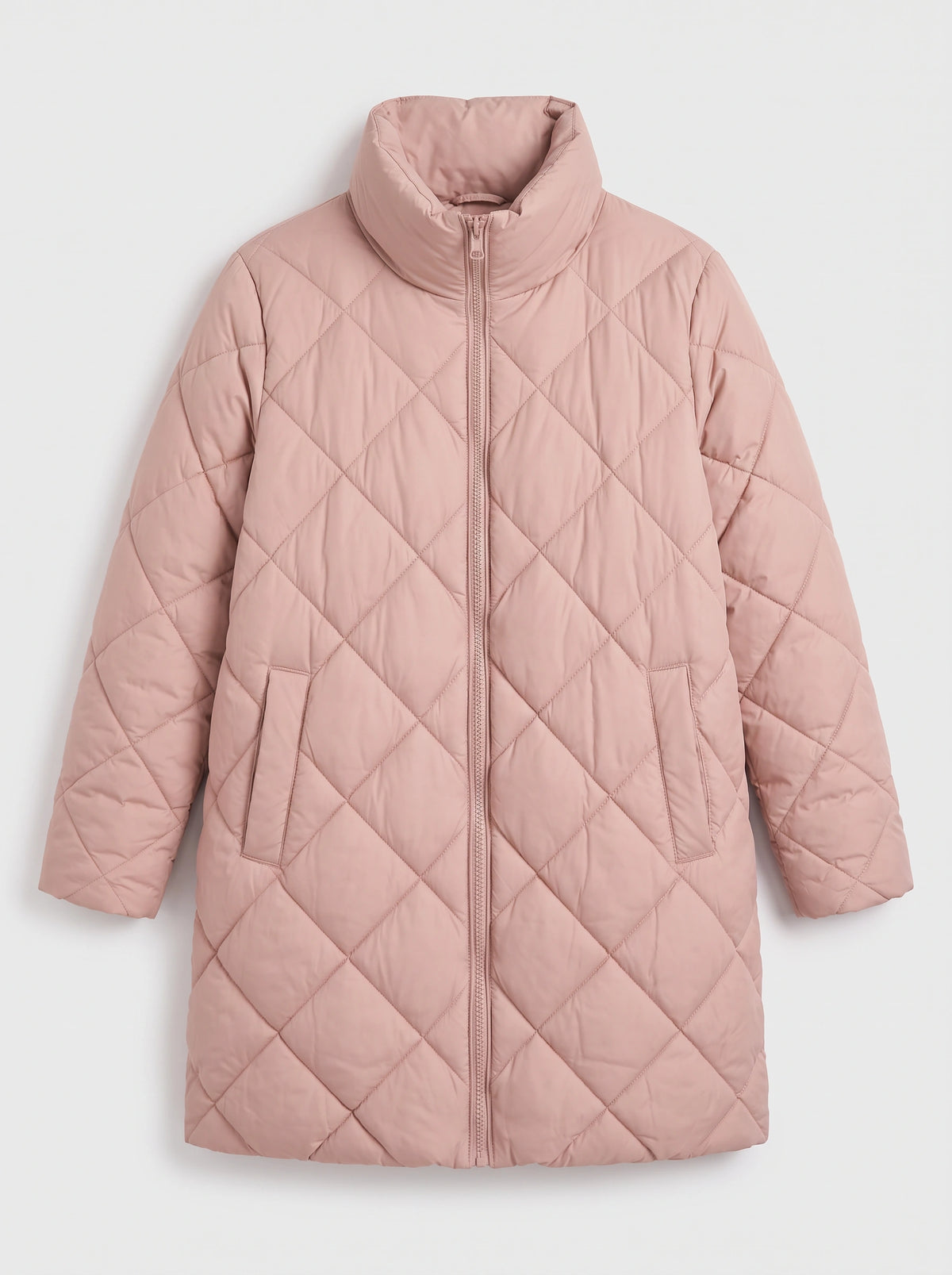 Latiqua Quilted Longline Coat – Padded Jacket Women Ladies Hooded Winter Warm Outerwear Long Coat