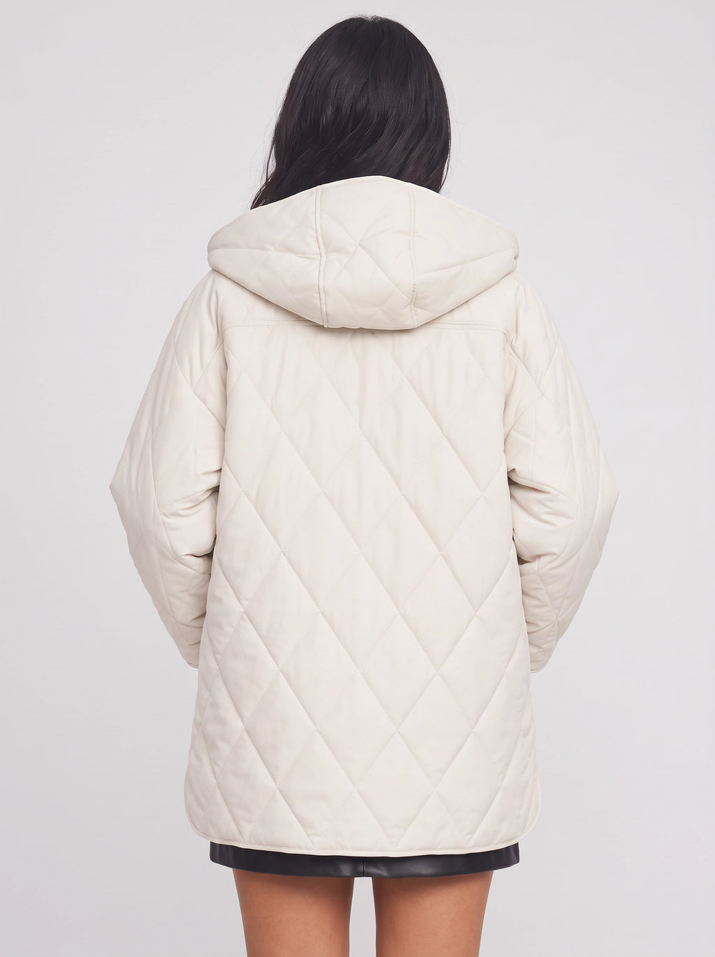Diamyne Oversized Quilted Longline Coat – Diamond Quilted Women Hooded Puffer Jacket Casual Autumn Winter Longline Coat
