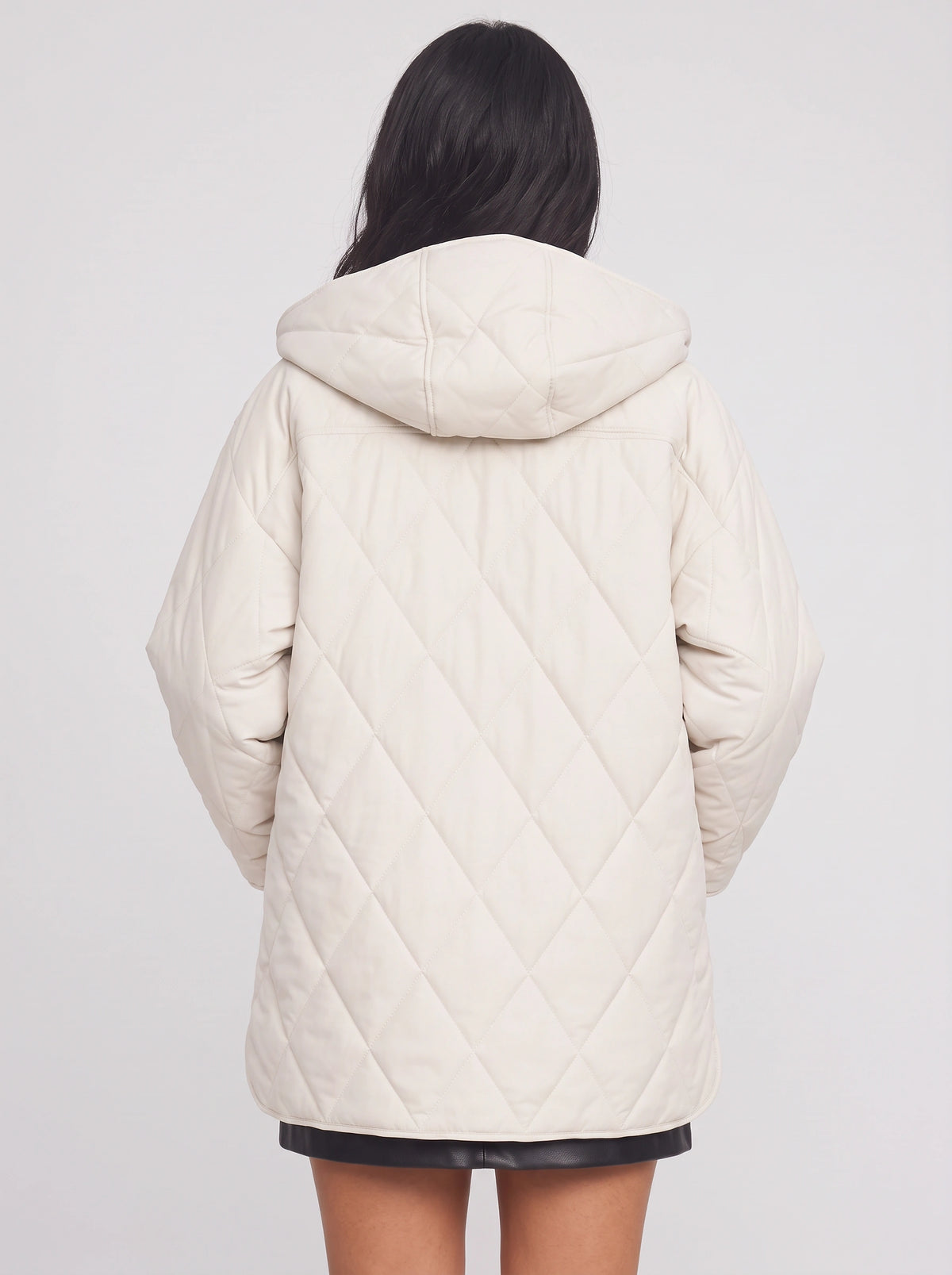 Diamyne Oversized Quilted Longline Coat – Diamond Quilted Women Hooded Puffer Jacket Casual Autumn Winter Longline Coat