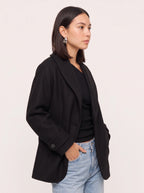 Contrell Longline Single-Breasted Blazer – Oversized Blazer Women Tailored Office Casual Workwear Jacket