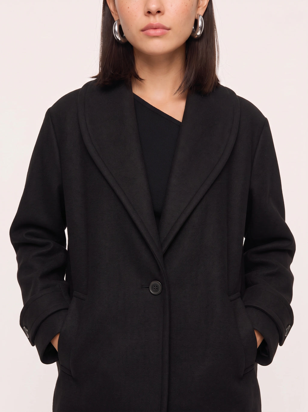 Contrell Longline Single-Breasted Blazer – Oversized Blazer Women Tailored Office Casual Workwear Jacket
