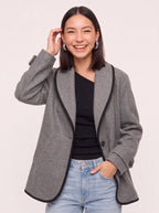 Contrell Longline Single-Breasted Blazer – Oversized Blazer Women Tailored Office Casual Workwear Jacket