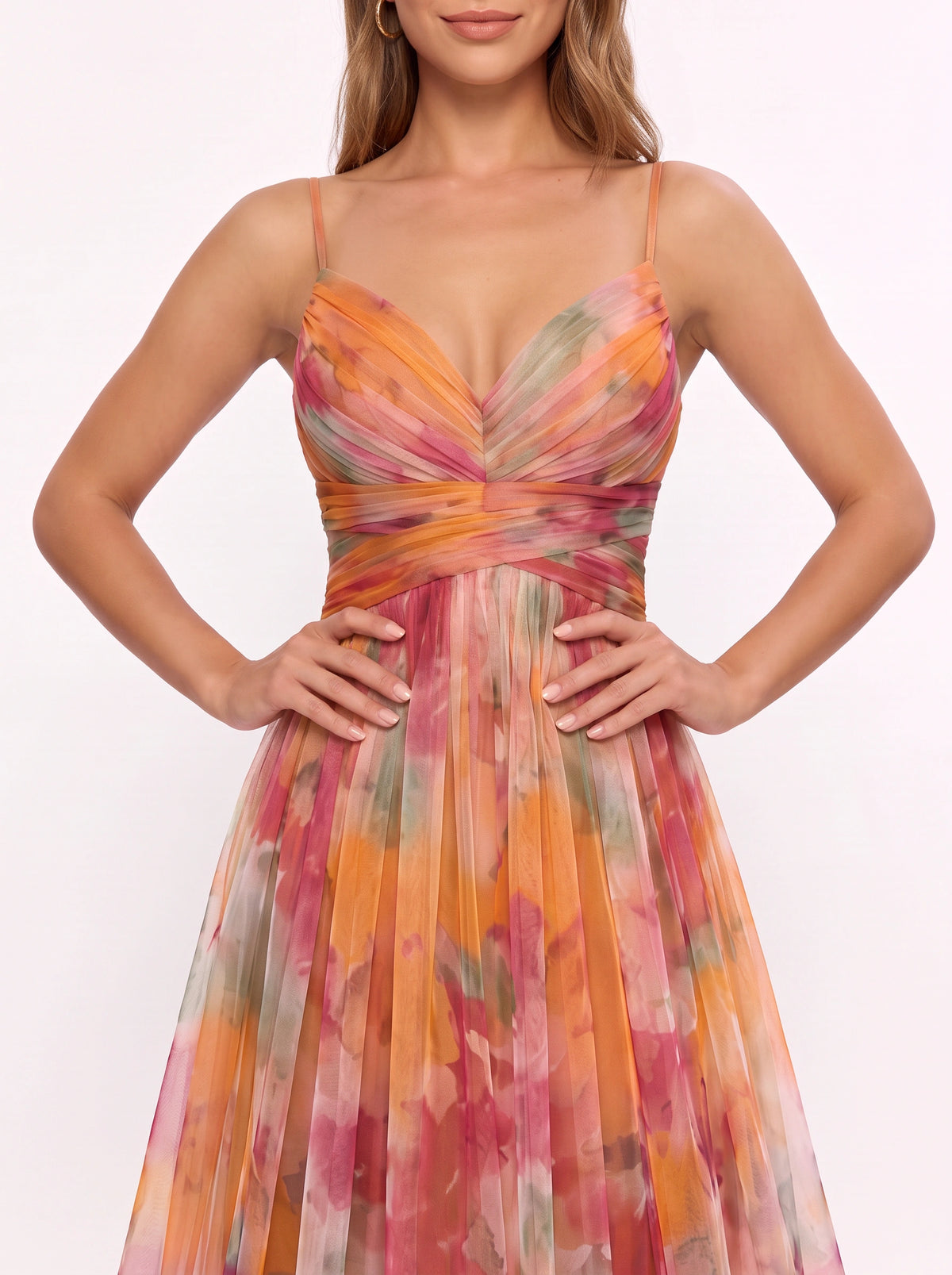 Chevra Plunge Neck Maxi Dress – Floral Print Women Formal Wedding Guest Evening Party Maxi Dress
