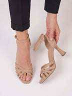 Twivenne Strappy Heeled Sandals – Women Ankle Strap High Heel Sandals Formal Evening Party Occasion Heels