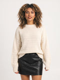Drophane Chunky Knit Jumper – Oversized Crew Neck Women Casual Relaxed Fit Sweater Fall