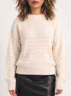 Drophane Chunky Knit Jumper – Oversized Crew Neck Women Casual Relaxed Fit Sweater Fall