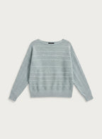 Batrae Ribbed Knit Batwing Jumper – Oversized Crew Neck Rib Sweater Women Casual Autumn Loungewear
