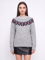 Antredine Reindeer Knit Jumper – Festive Christmas Women Novelty Fair Isle Knitted Sweater