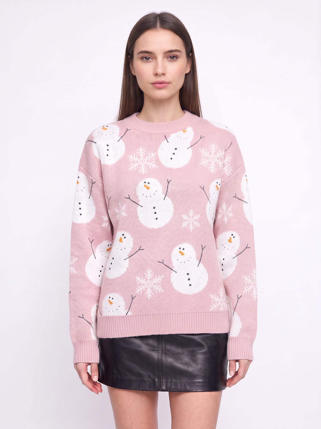 Antredine Reindeer Knit Jumper – Festive Christmas Women Novelty Fair Isle Knitted Sweater