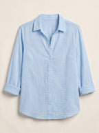 Placette Relaxed Linen Shirt – Oversized Long Sleeve Women Casual Classic Button Down Linen Shirt