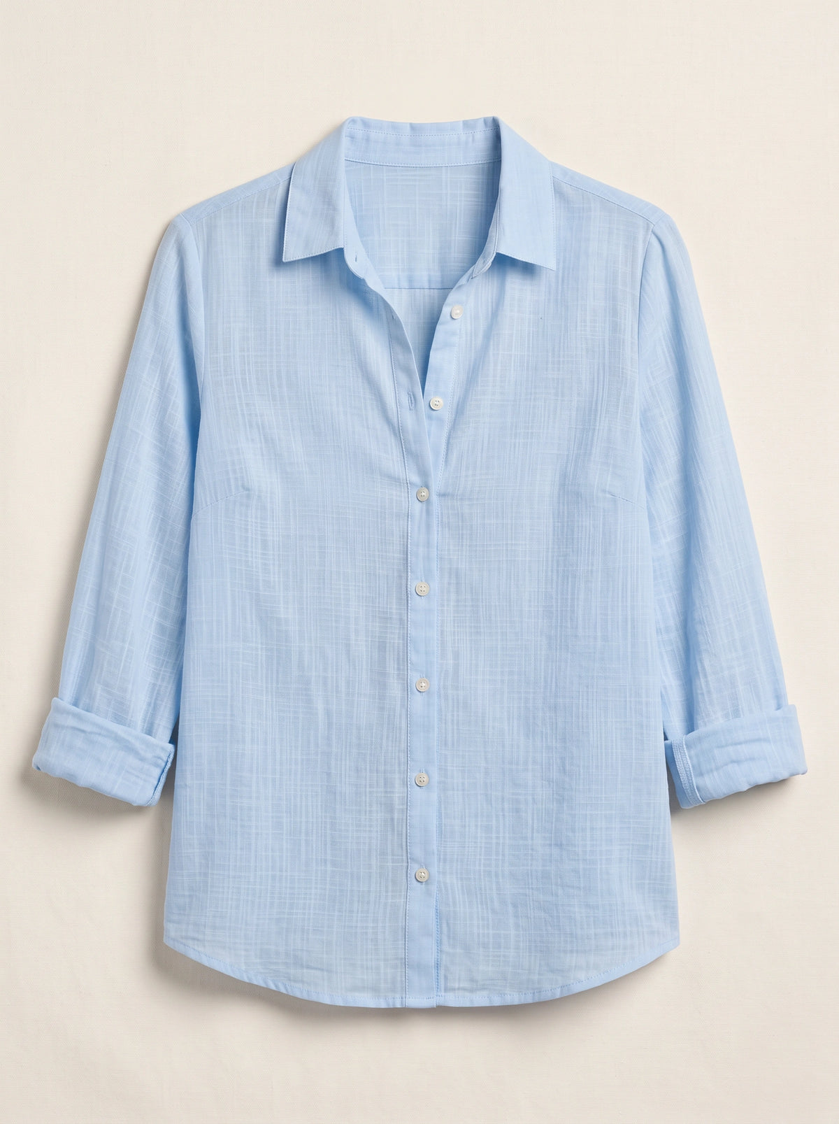 Placette Relaxed Linen Shirt – Oversized Long Sleeve Women Casual Classic Button Down Linen Shirt
