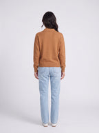 Ribbidge Collared Knit Polo Top – Women Casual Autumn Winter Knitwear Long Sleeve Jumper Ladies