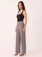 Sempanel High-Waist Wide-Leg Trousers – Women Tailored Office Smart Casual Formal Work Trousers