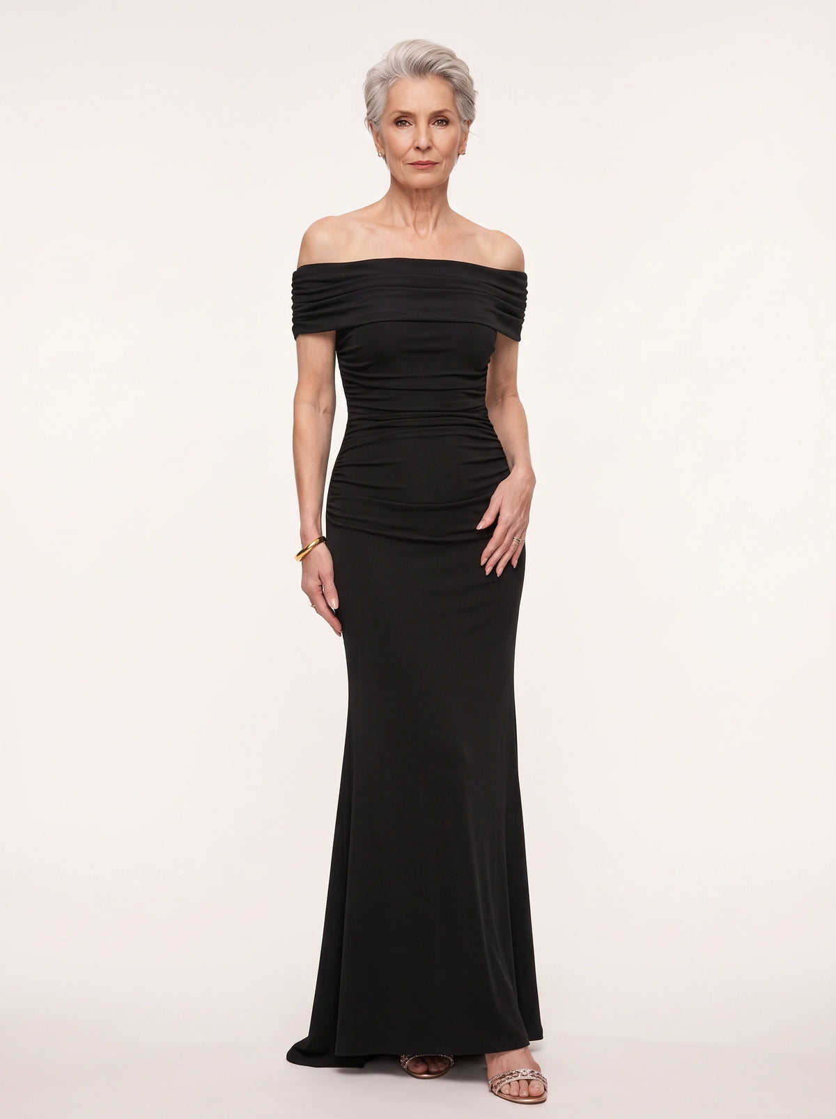 Bardisse Off-Shoulder Ruched Maxi Dress – Evening Dresses Women Formal Party Elegant Occasion Maxi Dress