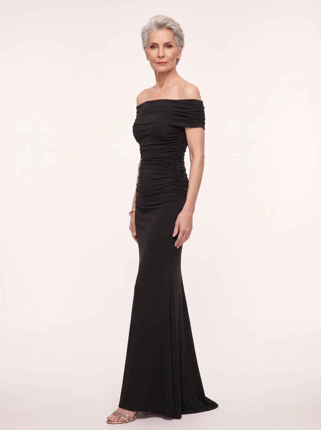 Bardisse Off-Shoulder Ruched Maxi Dress – Evening Dresses Women Formal Party Elegant Occasion Maxi Dress
