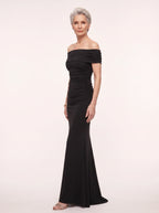 Bardisse Off-Shoulder Ruched Maxi Dress – Evening Dresses Women Formal Party Elegant Occasion Maxi Dress