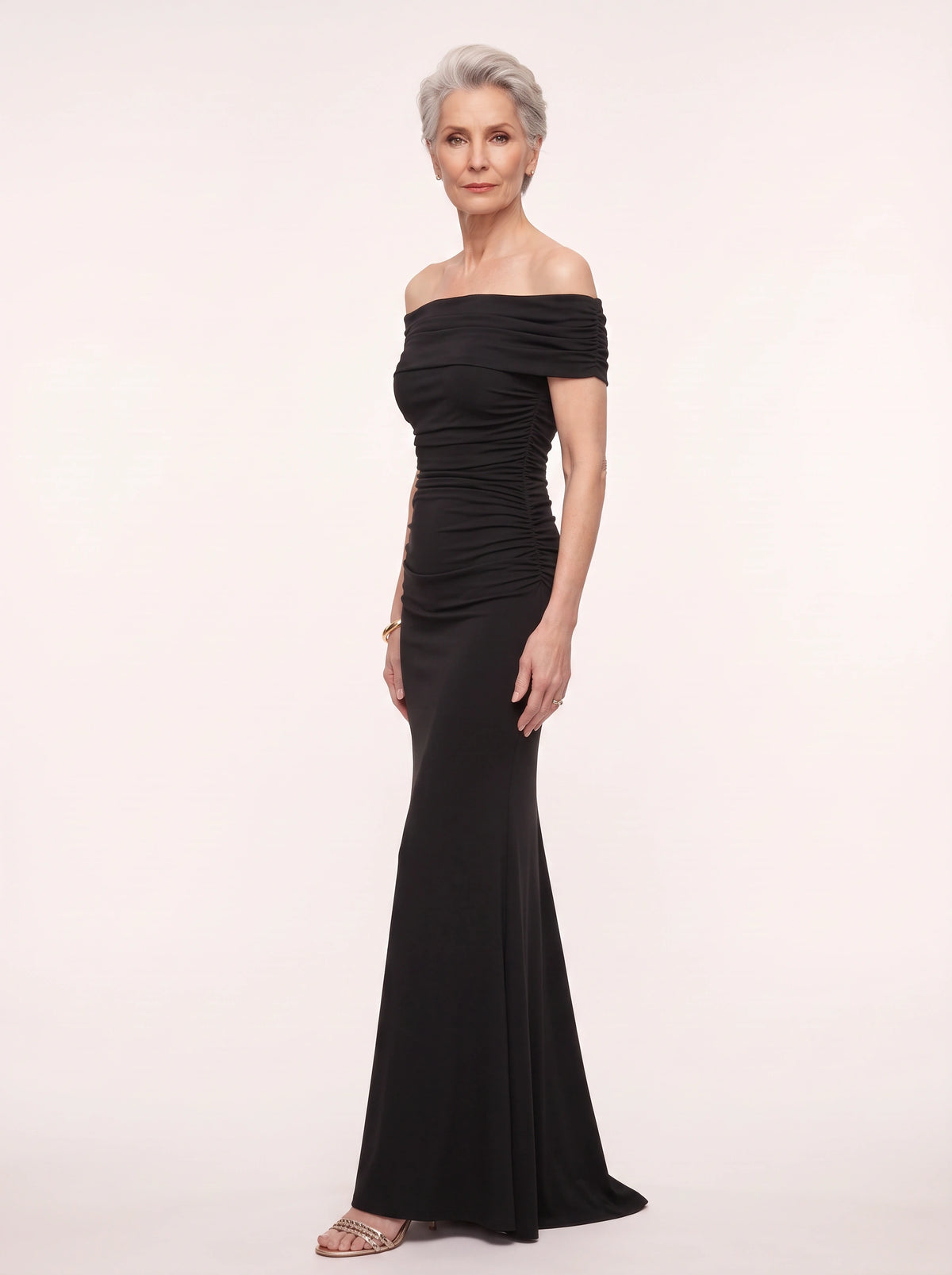 Bardisse Off-Shoulder Ruched Maxi Dress – Evening Dresses Women Formal Party Elegant Occasion Maxi Dress