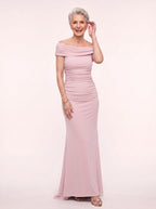 Bardisse Off-Shoulder Ruched Maxi Dress – Evening Dresses Women Formal Party Elegant Occasion Maxi Dress