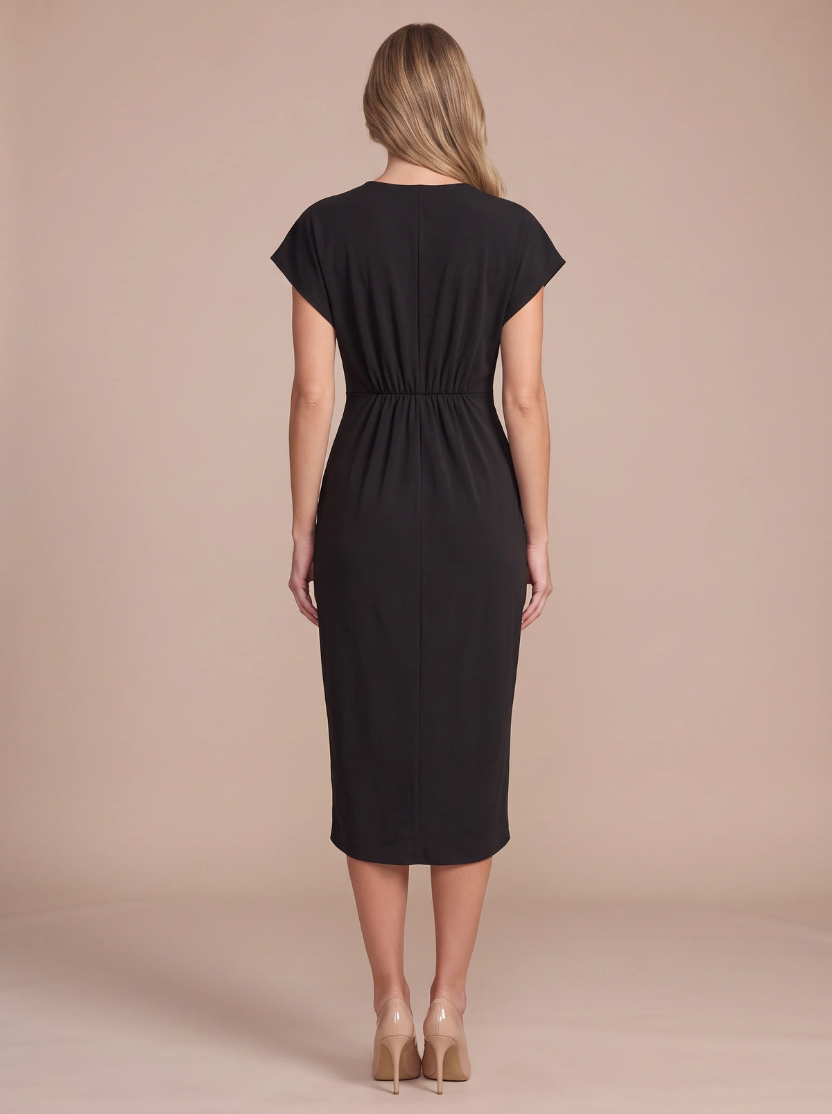 Gathwynn Wrap Midi Dress – Women Formal Office Wedding Guest Evening Party Elegant Midi Dress