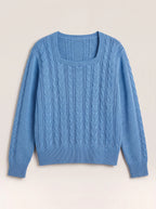 Cabwis Cable Knit Jumper – Chunky Knit Sweater Women Autumn Winter Casual Knitwear Pullover Jumper