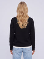 Contribe Button-Front Knit Cardigan – Contrast Collar Women Casual Office Layering Cardigan