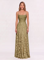 Fransesca Appliqué Petal Maxi Dress – Textured Formal Evening Wedding Guest Women Elegant Maxi Dress