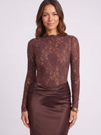 Lacflor Lace Long Sleeve Maxi Dress – Women Formal Evening Wedding Guest Elegant Party Maxi Dress