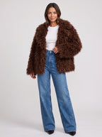 Shaglyn Shaggy Faux Fur Jacket – Women Oversized Relaxed Fit Teddy Winter Coat Casual Streetwear Jacket
