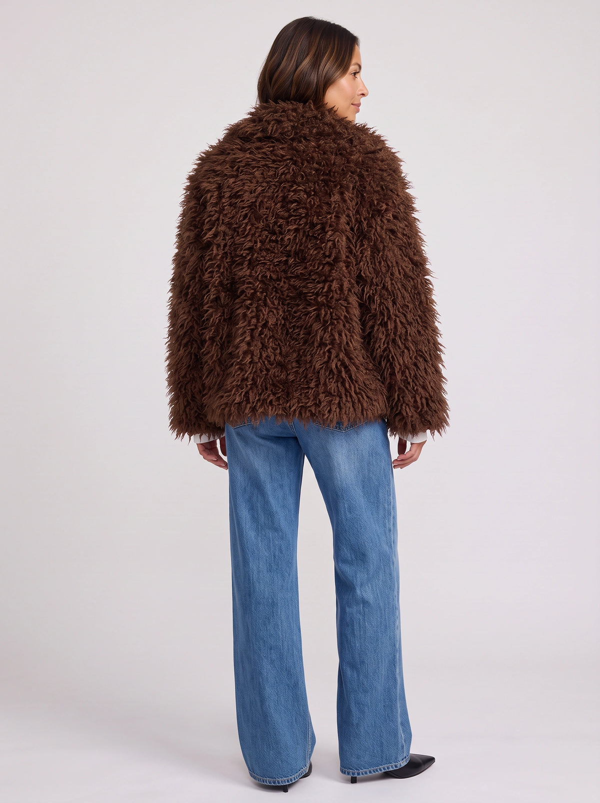 Shaglyn Shaggy Faux Fur Jacket – Women Oversized Relaxed Fit Teddy Winter Coat Casual Streetwear Jacket