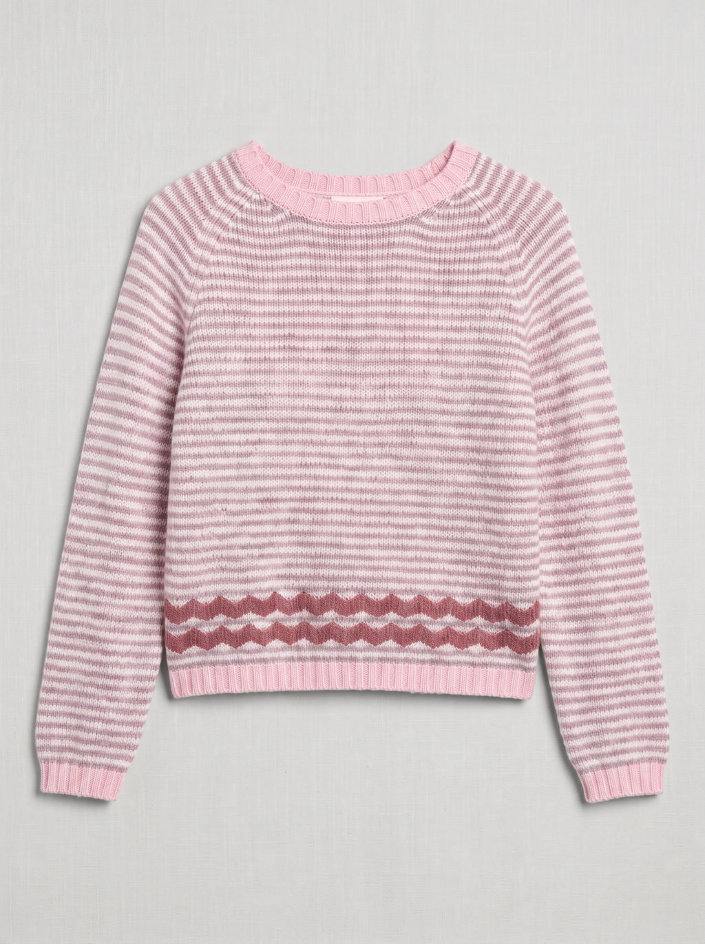 Scalwave Striped Crew Neck Jumper – Women Knit Pullover Sweater Fall Casual Relaxed Fit Crew Neck Top