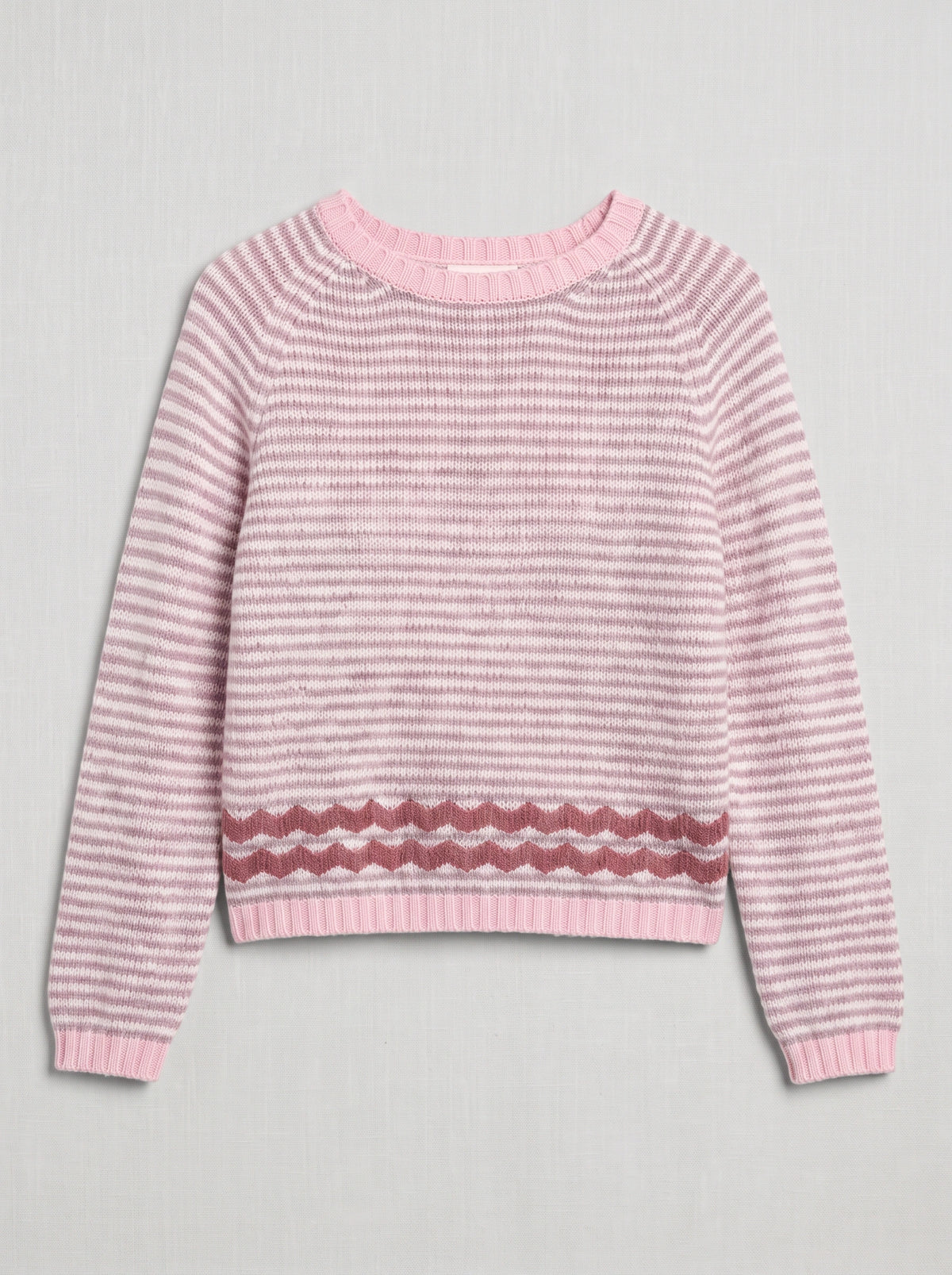 Scalwave Striped Crew Neck Jumper – Women Knit Pullover Sweater Fall Casual Relaxed Fit Crew Neck Top
