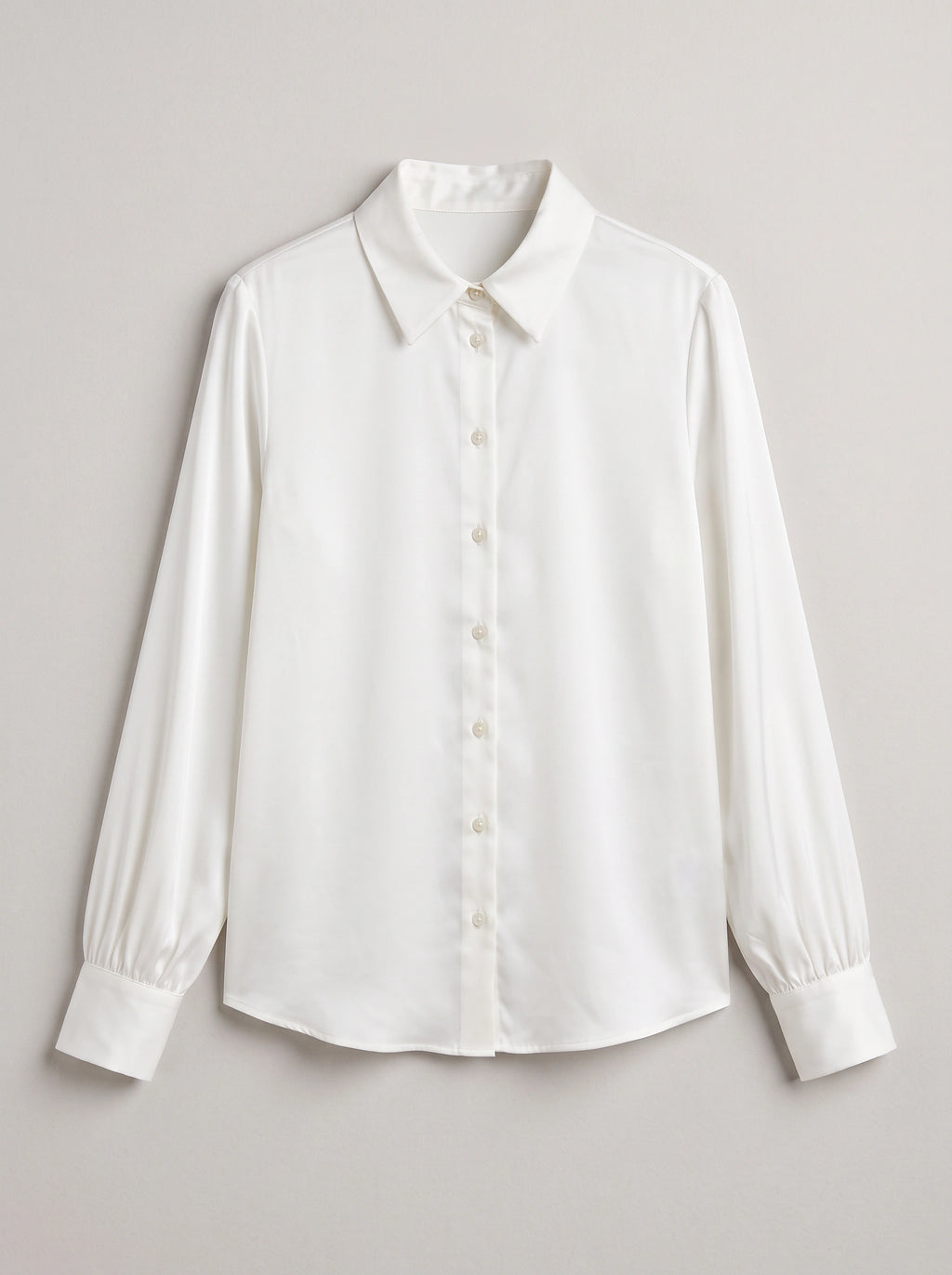Gathcure Satin Button Down Blouse – Button Up Shirt Women Formal Office Elegant Satin Blouse