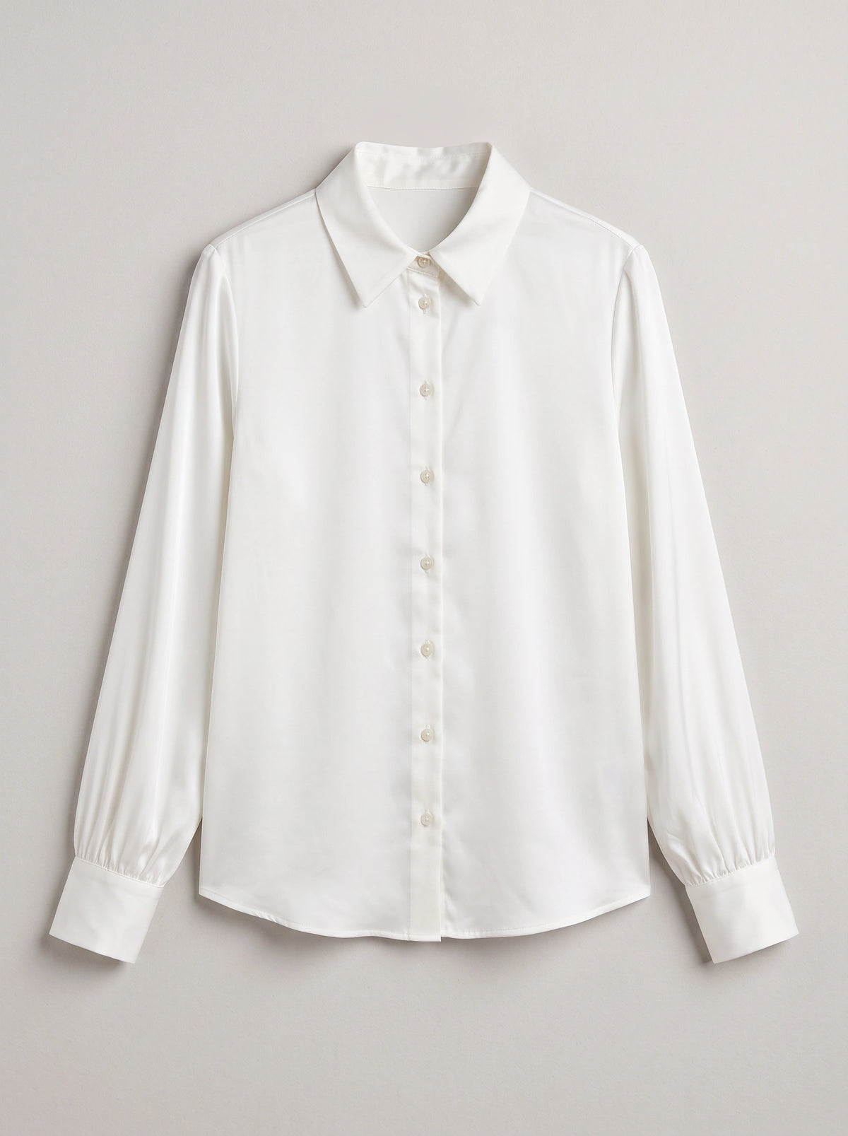 Gathcure Satin Button Down Blouse – Button Up Shirt Women Formal Office Elegant Satin Blouse