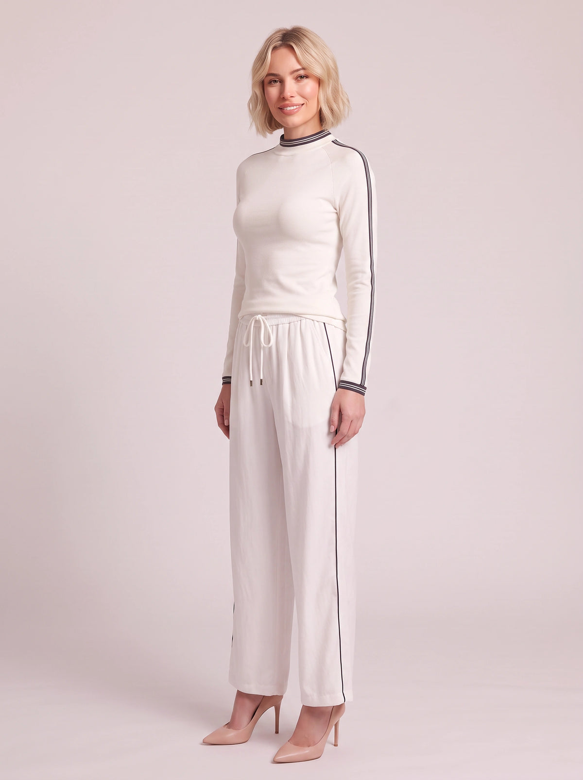 Pitrine Soft-Touch Two-Piece Lounge Set – Knitted Co Ord Women Casual Loungewear Tracksuit Fall