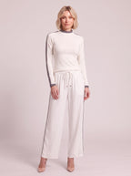 Pitrine Soft-Touch Two-Piece Lounge Set – Knitted Co Ord Women Casual Loungewear Tracksuit Fall