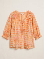 Ribbace Lace-Up V-Neck Blouse – Polka Dot Women Autumn Casual Smart Blouse Top