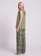 Codrae Cowl Neck Sleeveless Blouse Wide-Leg Trouser Set – Relaxed Co-Ord Women Casual Autumn Loungewear