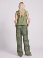 Codrae Cowl Neck Sleeveless Blouse Wide-Leg Trouser Set – Relaxed Co-Ord Women Casual Autumn Loungewear