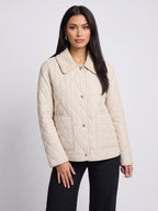 Diamonte Diamond Quilted Jacket – Padded Women Casual Everyday Lightweight Autumn Winter Coat