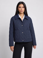 Diamonte Diamond Quilted Jacket – Padded Women Casual Everyday Lightweight Autumn Winter Coat