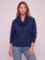 Cowdra Cowl-Neck Knit Jumper – Soft Ribbed Relaxed Women Autumn Winter Casual Knitwear Jumper