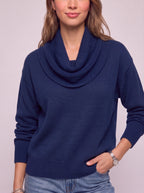 Cowdra Cowl-Neck Knit Jumper – Soft Ribbed Relaxed Women Autumn Winter Casual Knitwear Jumper