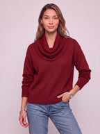 Cowdra Cowl-Neck Knit Jumper – Soft Ribbed Relaxed Women Autumn Winter Casual Knitwear Jumper