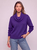 Cowdra Cowl-Neck Knit Jumper – Soft Ribbed Relaxed Women Autumn Winter Casual Knitwear Jumper