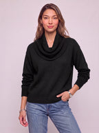 Cowdra Cowl-Neck Knit Jumper – Soft Ribbed Relaxed Women Autumn Winter Casual Knitwear Jumper
