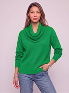 Cowdra Cowl-Neck Knit Jumper – Soft Ribbed Relaxed Women Autumn Winter Casual Knitwear Jumper