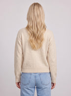 Scalienne Lace-Trim Knit Cardigan – Button-Front Women Casual Autumn Knitwear Ribbed Cardigan