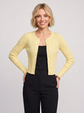 Ribtura Ribbed Crop Cardigan – Button Front Women Knit Autumn Office Casual Fitted Crop Cardigan
